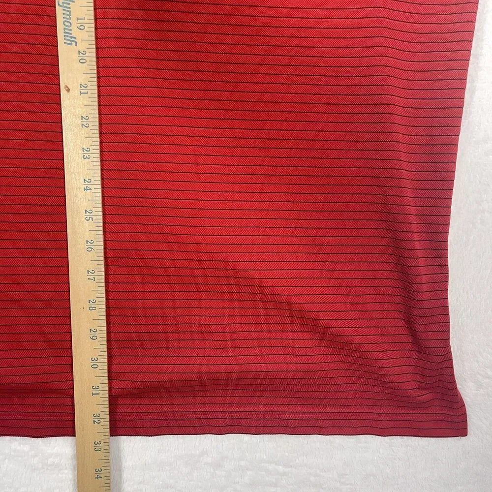 Adidas Ultimate365 Climalite Red Textured Striped Men's Polo Shirt Size‎ XXL